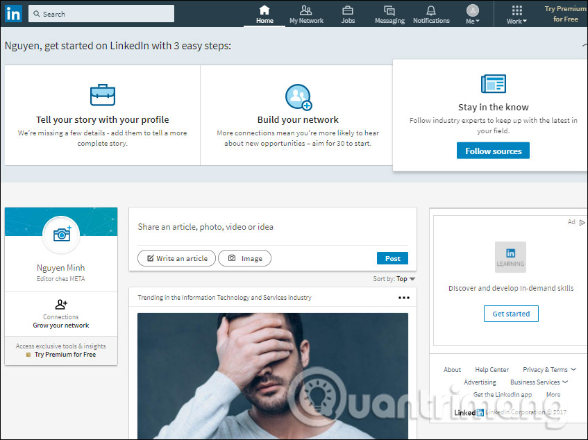 Instructions for creating a LinkedIn account Picture 10