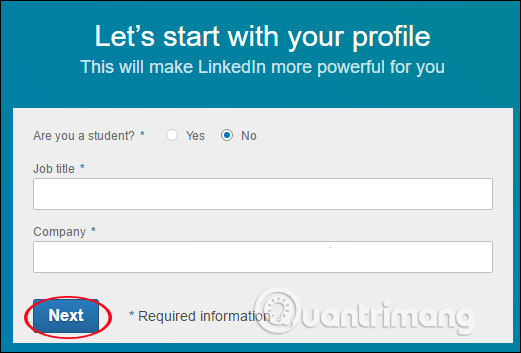 Instructions for creating a LinkedIn account Picture 5