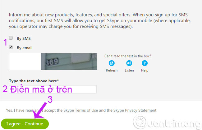 Instructions for creating a Skype account Picture 5