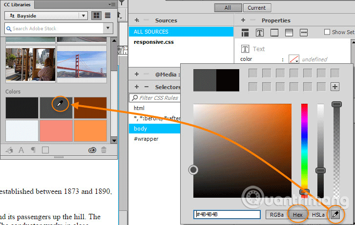 Instructions for creating a website using Dreamweaver CC - Part 4: Changing fonts and creating basic styles Picture 13