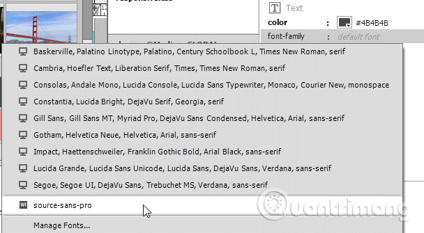 Instructions for creating a website using Dreamweaver CC - Part 4: Changing fonts and creating basic styles Picture 14
