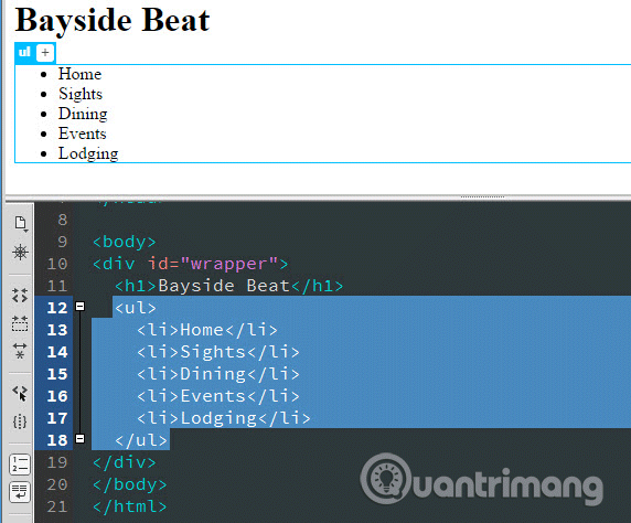 Instructions for creating a website with Dreamweaver CC - Part 2: Adding and formatting text Picture 13