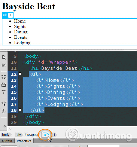 Instructions for creating a website with Dreamweaver CC - Part 2: Adding and formatting text Picture 14