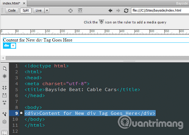 Instructions for creating a website with Dreamweaver CC - Part 2: Adding and formatting text Picture 3