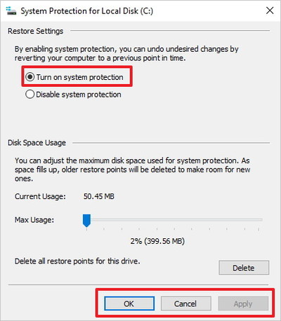 Instructions for creating backup and restore points (Restore Point) on Windows 10 Picture 3
