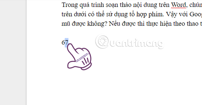Instructions for creating caret in Google Docs Picture 4