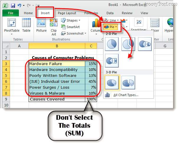 Instructions for creating charts in Excel 2007 or 2010 Picture 2