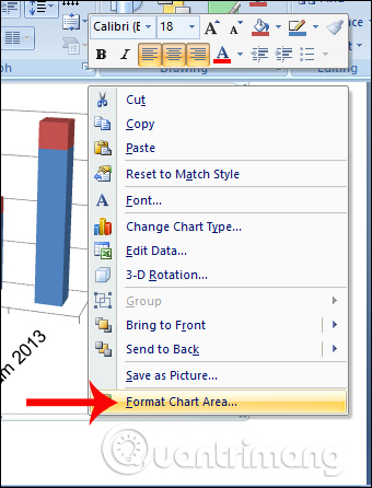 Instructions for creating charts on PowerPoint Picture 13