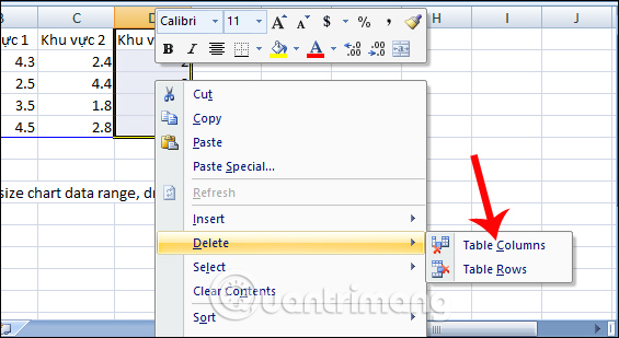 Instructions for creating charts on PowerPoint Picture 6