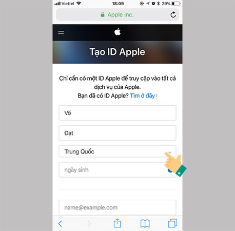 Instructions for creating Chinese Apple ID accounts on iPhone Picture 1