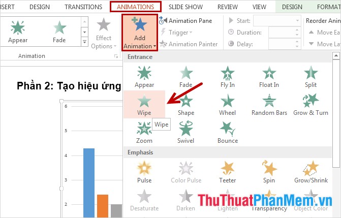 Instructions for creating effects in PowerPoint Picture 9