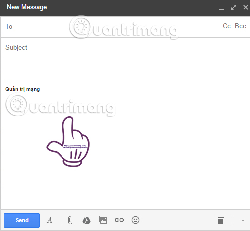 Instructions for creating Gmail signatures with images Picture 5