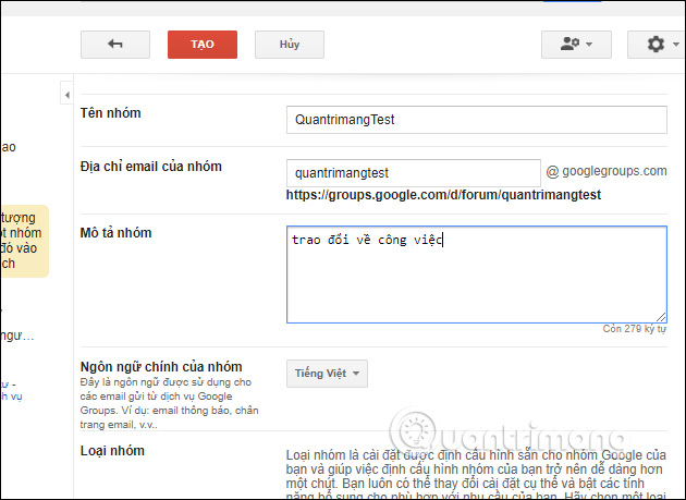 Instructions for creating Google Group Picture 2
