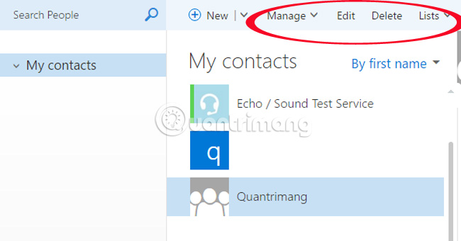 Instructions for creating Group email in Hotmail Picture 5