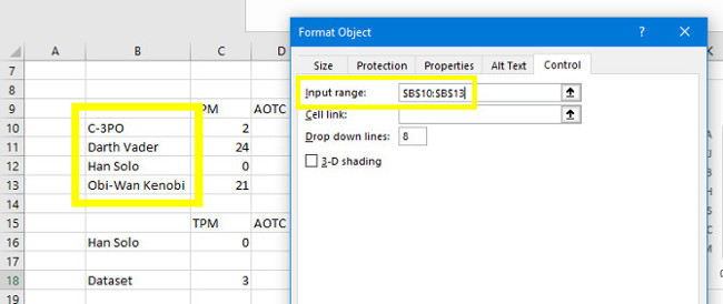 Instructions for creating interactive charts in Excel with INDEX function Picture 11