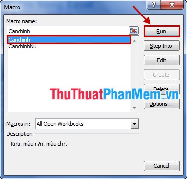 Instructions for creating Macros in Excel Picture 8