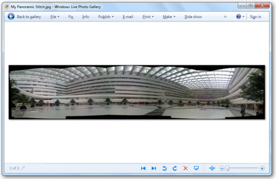 Instructions for creating Panoramic images with Windows Live Photo Gallery Picture 10