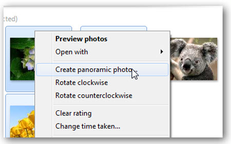 Instructions for creating Panoramic images with Windows Live Photo Gallery Picture 7