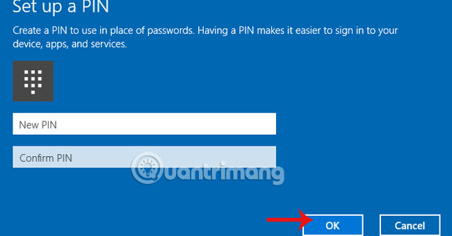 Instructions for creating pin code in Windows 10 Picture 5