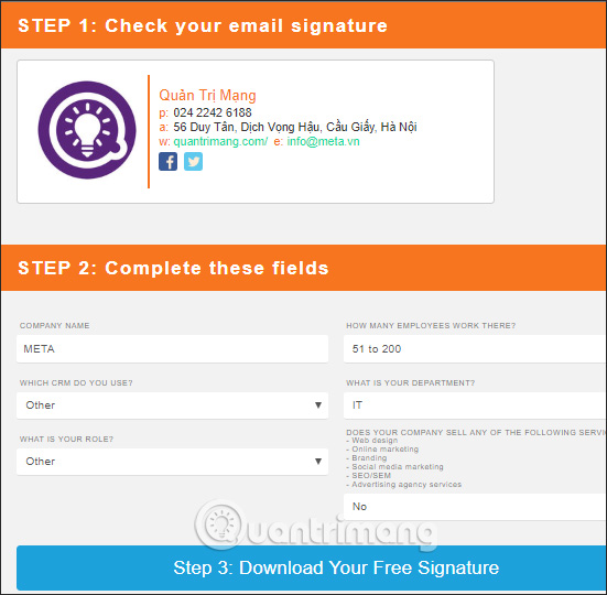 Instructions for creating professional Gmail signatures Picture 18