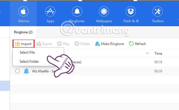 Instructions for creating ringtones on iPhone with 3uTools Picture 13