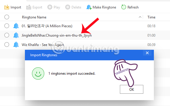 Instructions for creating ringtones on iPhone with 3uTools Picture 15