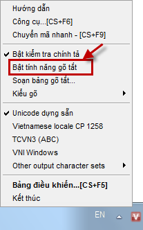 Instructions for creating shortcut tables with Unikey Picture 6