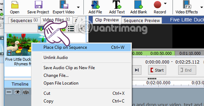 Instructions for creating subtitles for videos with VideoPad Picture 4