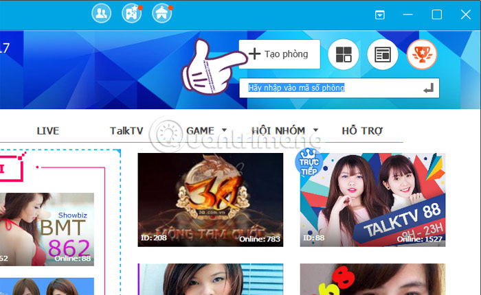 Instructions for creating TalkTV accounts and managing chat rooms Picture 4
