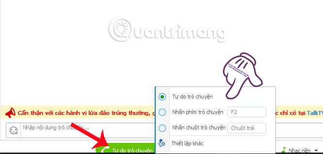 Instructions for creating TalkTV accounts and managing chat rooms Picture 9