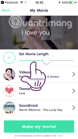 Instructions for creating video images on iPhone using Magisto Picture 13