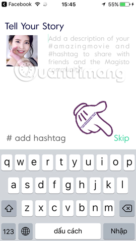 Instructions for creating video images on iPhone using Magisto Picture 16