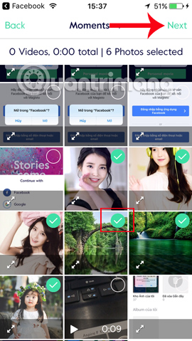 Instructions for creating video images on iPhone using Magisto Picture 8