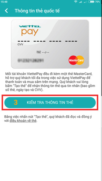Instructions for creating Viettel virtual MasterCard for free to register for Spotify and online transactions Picture 4
