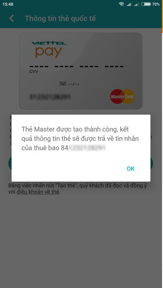 Instructions for creating Viettel virtual MasterCard for free to register for Spotify and online transactions Picture 6