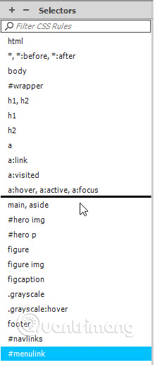 Instructions for creating websites with Dreamweaver CC - Part 6: Create links and navigation menus Picture 4
