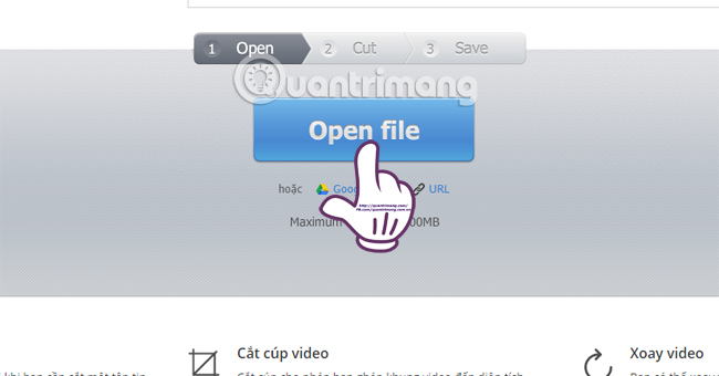 Instructions for cutting online video using online Video Cutter tool Picture 2