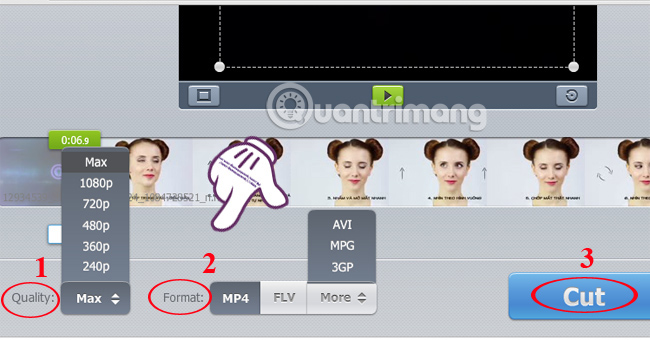 Instructions for cutting online video using online Video Cutter tool Picture 7