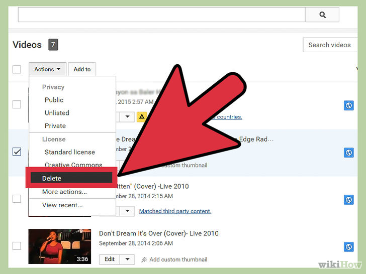 Instructions for deleting a video on YouTube Picture 8