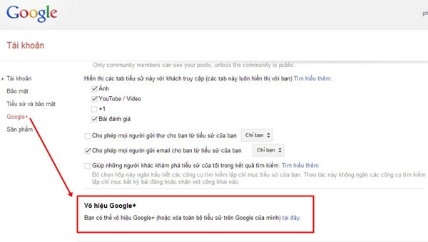 Instructions for deleting and locking accounts on Facebook, Twitter and Google+ Picture 9