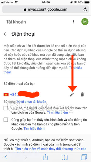 Instructions for deleting, changing, adding phone numbers in Gmail Picture 16