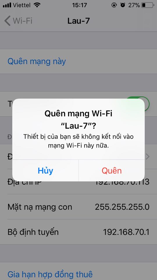 Instructions for deleting connected Wi-Fi addresses on iPhone Picture 5