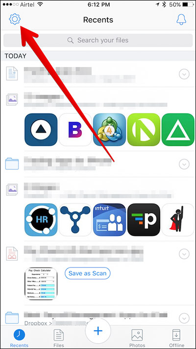 Instructions for deleting Dropbox's cache on iPhone and iPad Picture 1
