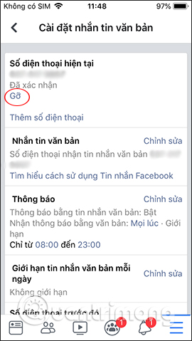 Instructions for deleting Facebook phone numbers Picture 6