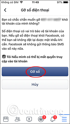 Instructions for deleting Facebook phone numbers Picture 7