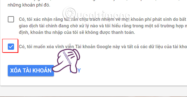 Instructions for deleting Google accounts permanently Picture 9