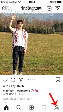 Instructions for deleting Instagram search history Picture 1