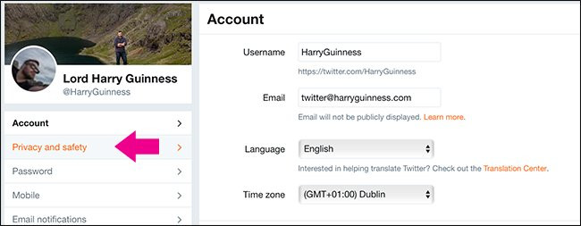 Instructions for deleting location information in posted tweets Picture 2
