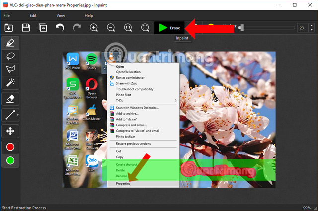 Instructions for deleting logos on photos Picture 6