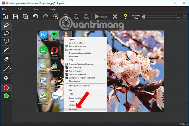 Instructions for deleting logos on photos Picture 8